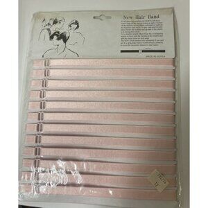 New Pink Narrow Thin Elastic Headbands for Women - 12 pack NOS